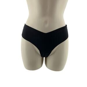 Victoria's Secret SexyIllusion No Show Mesh Back Cheeky Panty  Black Women Small